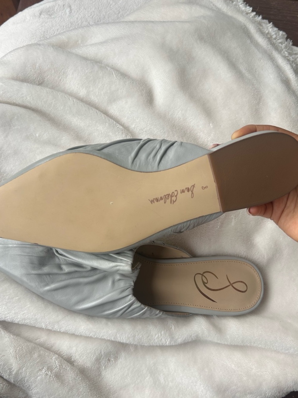 Sam Edelman Cecilia Women’s Leather Slip-On Mules - Picture 2 of 4